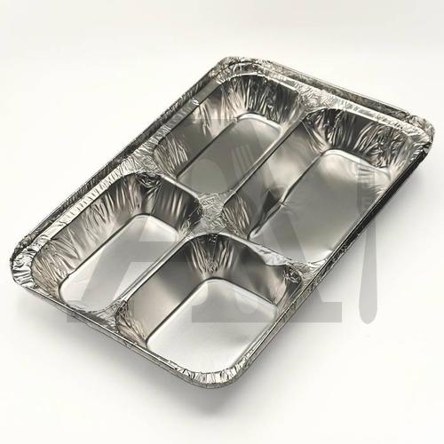 4 Portion Aluminium Foil Container with Lid (Imported)