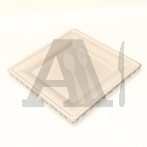 8 inch Bagasse Square Plate (Biodegradable)