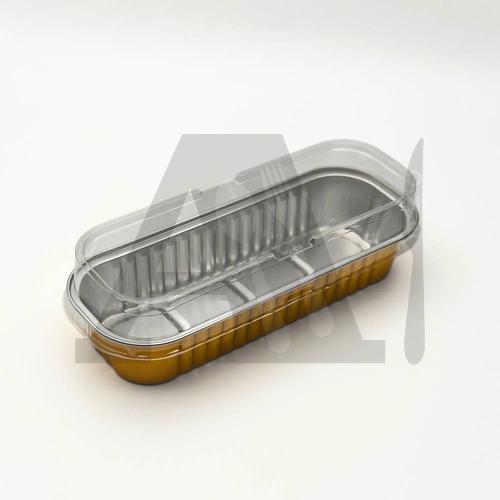 Gold Foil Rectangle Baking Cup with Lid