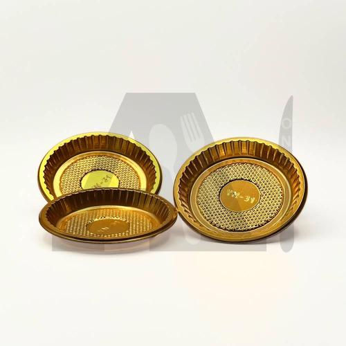 Golden Round Cake Plate (Disposable Cake Base Board)