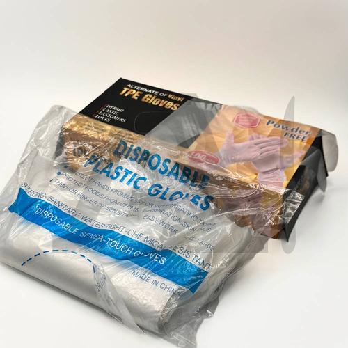 Disposable TPE Gloves Clear (Pack of 100, Imported)