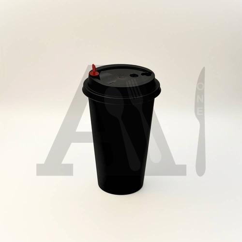 Classic Black Plastic Glass 16 oz (Injection Moulded)