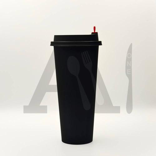 Classic Black Plastic Glass 24 oz (Injection Moulded)
