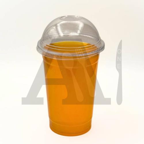 Transparent Juice Glass with Dome Lid 20 oz (92 mm Neck)