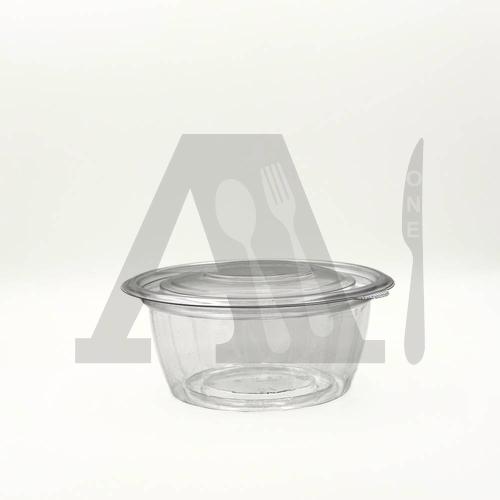 Transparent Plastic Salad Bowl 16 oz with Lid