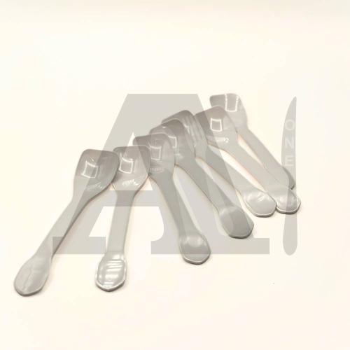 White Milky Plastic Cut Spoon (Mini Dessert & Ice Cream Spoon)
