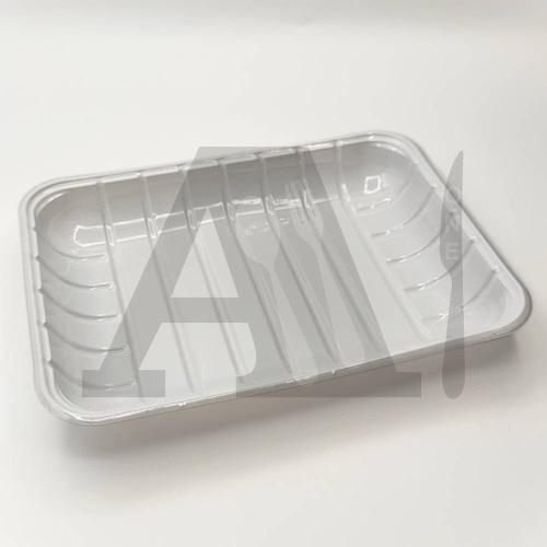 Disposable White Plastic Food & Fruit Tray - SP 8