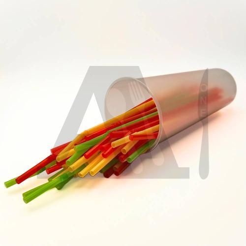 6 mm Colourful Bendy Plastic Straws (Flexible)