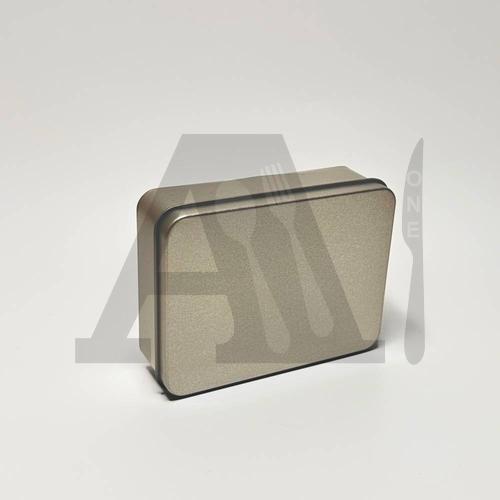 Rectangular Shape Tin - Local Silver - 5 x 5 x 1.5 inch