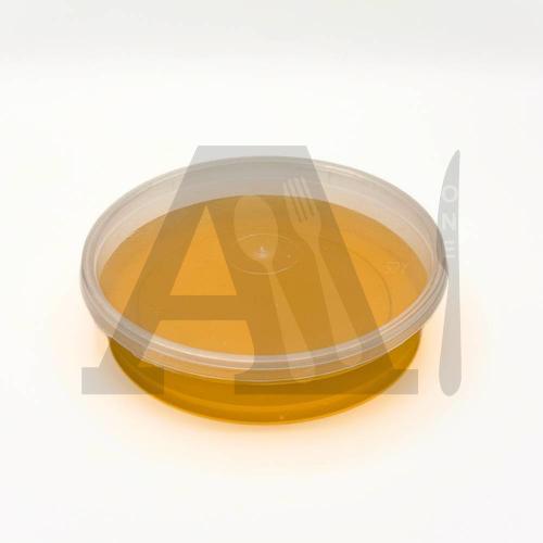 Microwavable Round Plastic Bowl with Lid - 500 ml (Clear)