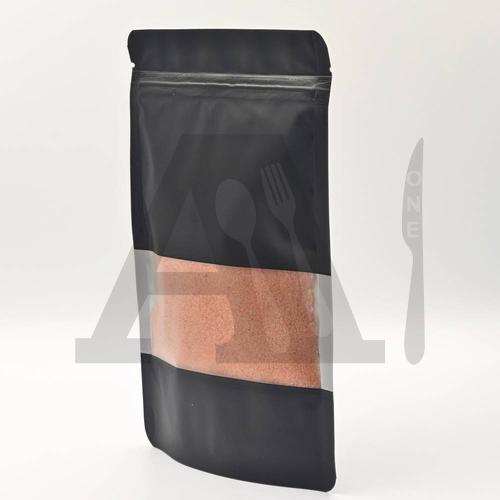 Black Stand-Up Zipper Pouch 14x20 cm (Imported)