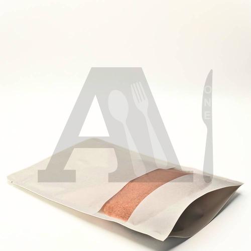 White Stand-Up Zipper Pouch 16x23 cm (Imported)